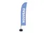 Beachflag 430cm complete set "NOUVEAU" Blauw