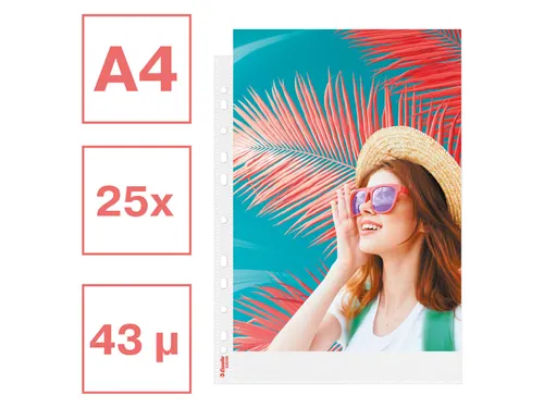 Colour'Breeze showtas A4 43micron gekorreld 25 stuks