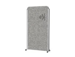MAULcocoon Scheidingswand 100x180cm Grijs Mobiel Frame Zilver