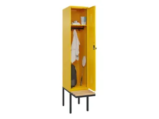 locker met bank,HxBxD 2120x400x815mm,1vak,vak B 400mm,draaigrendel - 1
