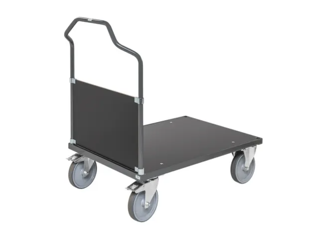 kopwandwagen,draagverm. 500kg,laadvl. LxB 1000x700mm,MDFplaat,1wand