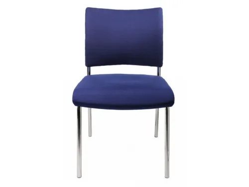 Bezoekersstoel Stof Blauw Zitting 430x480x450mm