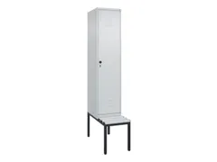 locker met bank,HxBxD 2120x400x815mm,1vak,vak B 400mm,draaigrendel