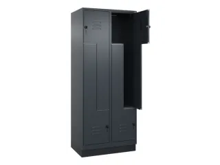 Z-garderobekast,HxBxD 1950x800x500mm,vak B 200/400mm,draaigrendel - 2