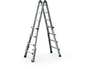 multifunctionele telescoopladder,4x4,sporten,balk L 4,17m,natuur - 2