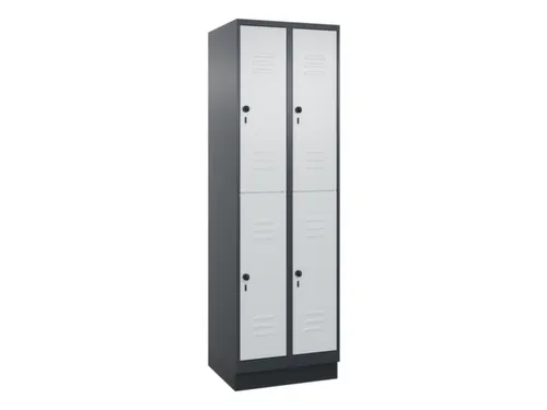 dubbeldekse locker,HxBxD 1950x600x500mm,2x2vak.,vak B 300mm