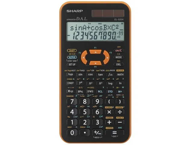 Calculator Sharp-EL520XYR zwart-oranje wetenschappelijk