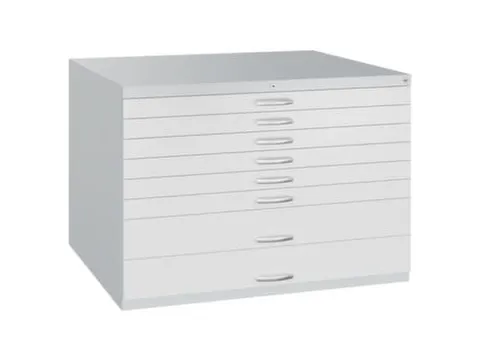 Tekeningenkast 760x1100x765mm 6+2 Laden Din A1 Ral 7035