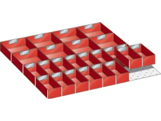 Indelingsmateriaal V. Front H 100Mm 16/8Inzetbakjes B 717Mm - 2