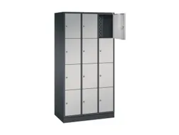 lockerkast,HxBxD 1950x920x500mm,3x4vakken,cil.-slot,sokkel