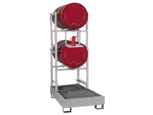 Complete Aanbieding Stapelframes 2X 1X200L Vaste Opvangbak Verzinkt