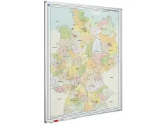 Landkaart Bord 120x90 Softline Profiel 8mm Duitsland Postcode
