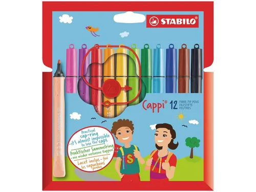 Viltstift Stabilo Cappi 168/12-1 12Stuks Assorti
