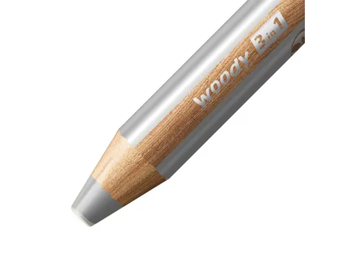 Kleurpotloden STABILO 880 woody 3 in 1 multitalent zilver