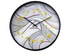 Wandklok Nextime dia 30cm grijs kunststof Koi