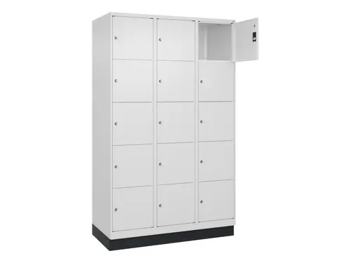 lockerkast,HxBxD 1950x1200x500mm,3x5vakken,vak B 400mm,cil.-slot