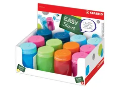 Puntenslijper STABILO Easy 4500 3 in 1 assorti in rechts- en linkshand