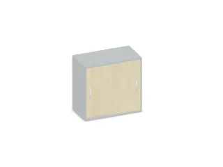 Schuifdeurkast 770x800x430mm Romp Lichtgrijs Decor Front Esdoorn - 1