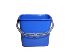 Emmer kunststof blauw rechthoek 12 Liter