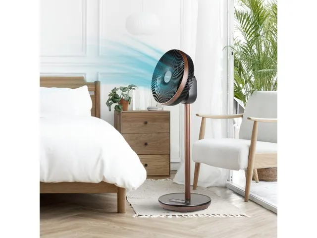 DOMO Statiefventilator Wood Style super stil 33 cm