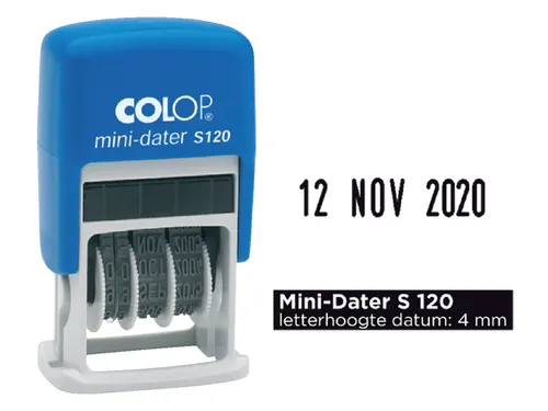 Datumstempel Colop S120 mini-dater 4mm zwart
