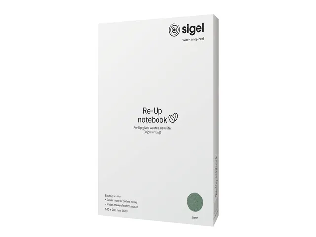 Cahier Re-Up A5 vert ligné couverture souple