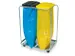 Lichte Afvalverzamelaar 2x70/120 liter 1010x750x500mm Verrijdbaar