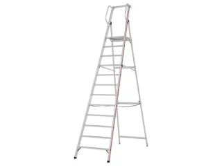 platformladder,bordes HxBxD 2800x440x400mm,12treden,aluminium - 2