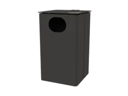 combi-asbak,HxBxD 537x325x388mm,afvalbak inhoud 35l