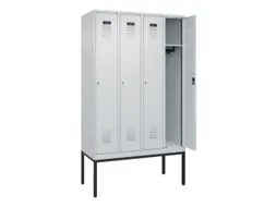 locker,HxBxD 2120x1200x500mm,4vak,vak B 300mm,cil.-slot,voetonderstel