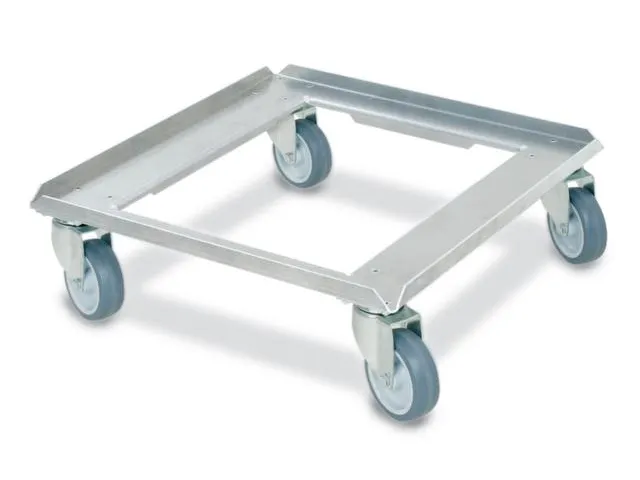 Aluminium Onderwagen Euronormbakken 250kg 500x500mm Open Frame