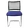 Bezoekersstoel Zitting Blauw Stof Rug Netbekleding Zwart Sledeframe