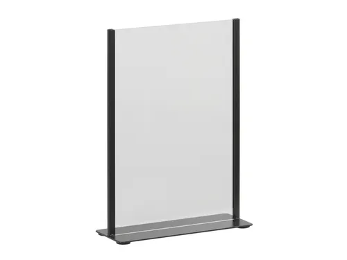 Kaarthouder Europel zwart metaal met acryl bord A4