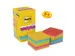 Memoblok Post-it 654 SS 76x76mm colour 8+4