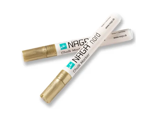 Krijtmarker 4,5mm Naga set a 2 st. goud