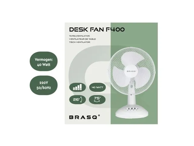 Ventilator Tafelmodel Ø 30cm Wit