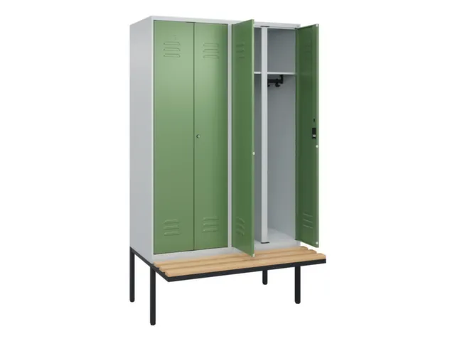 locker voor scheiding van kleding,HxBxD 2120x1200x815mm,4vak