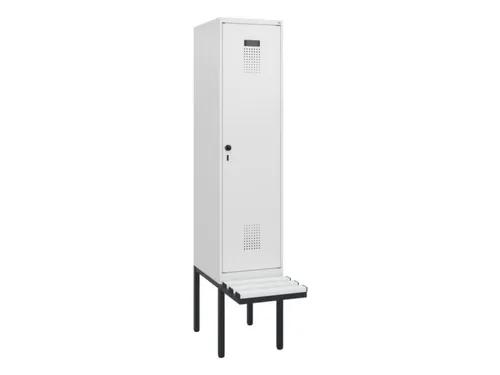 locker met bank,HxBxD 1950x400x815mm,1vak,vak B 400mm,draaigrendel