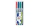 Viltstift Staedtler OHP Lumocolor 311 non permanent 0.4mm Assorti 4st