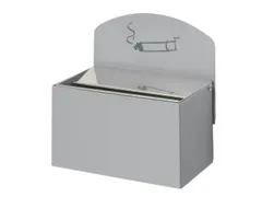 Wandasbak 125x 200x 125mm Achterwand Verzinkt Plaatstaal Zilverkleurig