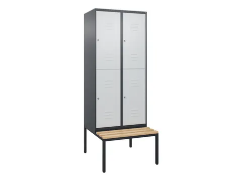 Dubbeldekse dekenkist,HxBxD 2120x800x815mm,2x2vak.,vak B 400mm