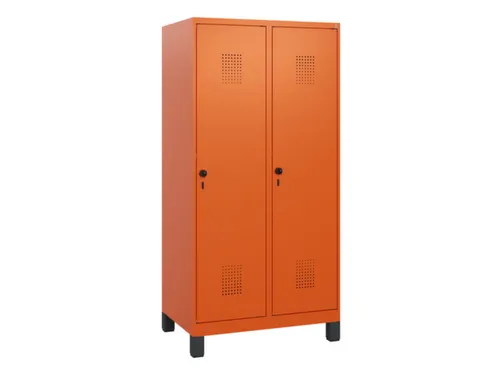 schoollocker,HxBxD 1630x800x500mm,2vak,vak B 400mm,draaigrendel,voeten