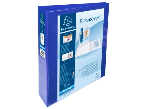 Ringmap Pp Personaliseerbaar Kreacover 4D-Ringen 40mm A4 Maxi Blauw