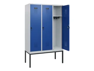 schoollocker,HxBxD 1950x1200x500mm,3vak,vak B 400mm,draaigrendel - 1