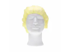 PP non woven haarnet geel 50cm bouffant cap maat M 10x100 Stuks