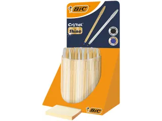 Balpen BIC Cristal medium goud en zilver - 1