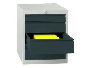 ladekast HxBxD 600x500x600mm 4laden slot RAL7035 front RAL7016 - 2