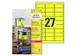Avery Zweckform Ultra sterk etiket L6105-20 63.5x29.6mm Geel 540 stuks