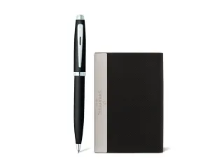 Balpen Giftset SHEAFFER 100 G9317 Matt black nickel plated met visitek - 4