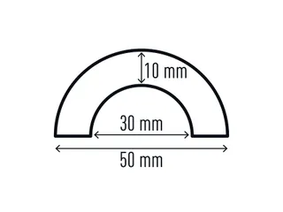 Beschermingsprofiel Durable P30 buis 1m geel zwart - 4